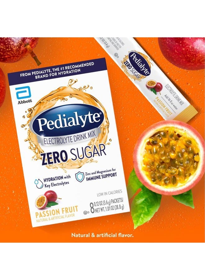 Pedialyte خليط مشروب الإلكتروليت بدون سكر | ترطيب مع الإلكتروليتات الأساسية | ترطيب رائع منخفض السعرات الحرارية | فاكهة العاطفة، 8 عبوات مسحوق - Image 2